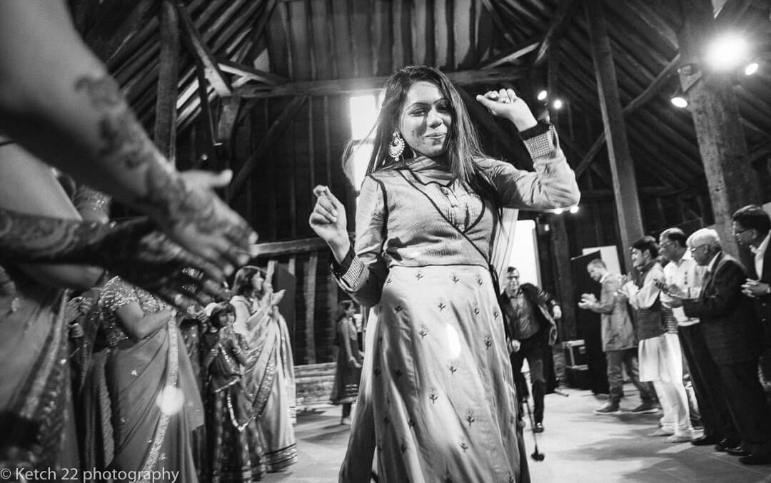 wedding guest dancing at Hindu wedding night