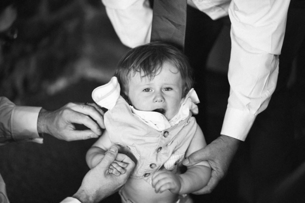 boy been dressed by parents at wedding in Shropshire