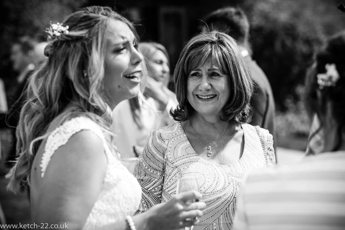 Mother of bride looking proudly at her daughter