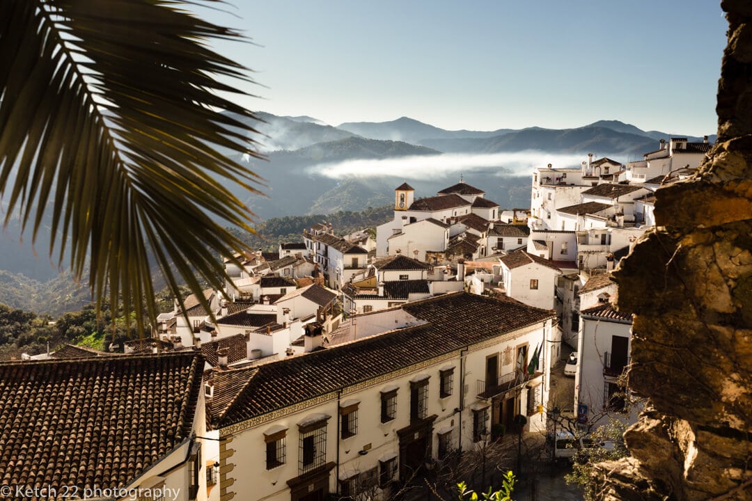 Early morning view of Spanish White village
