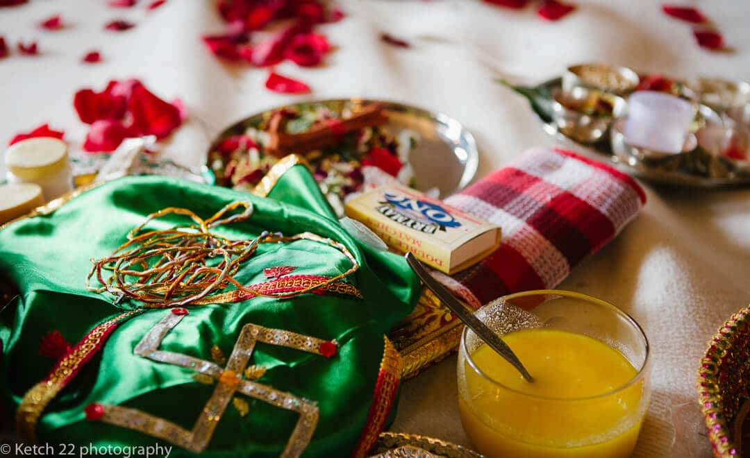 Colourful details from hindu wedding ceremony