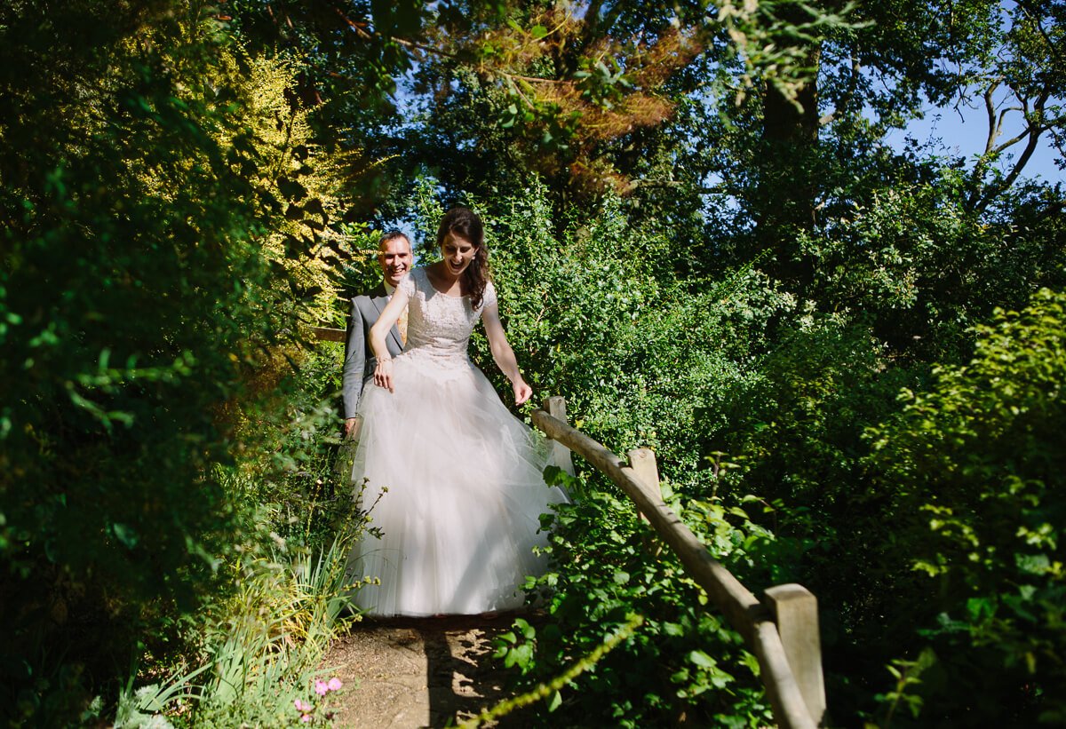 Bride and groom at Weddings at Kiftsgate Court Gardens