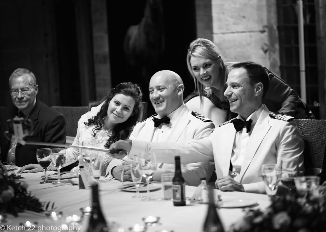 Wedding guests doing a selfie