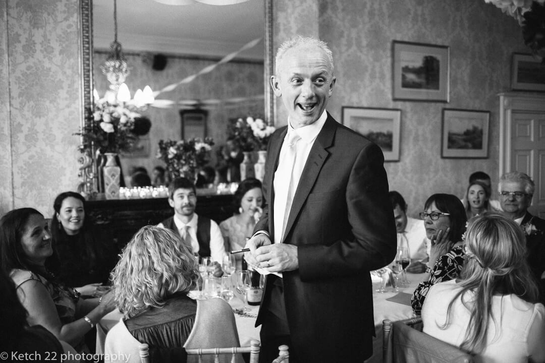 Father of bride making wedding speech