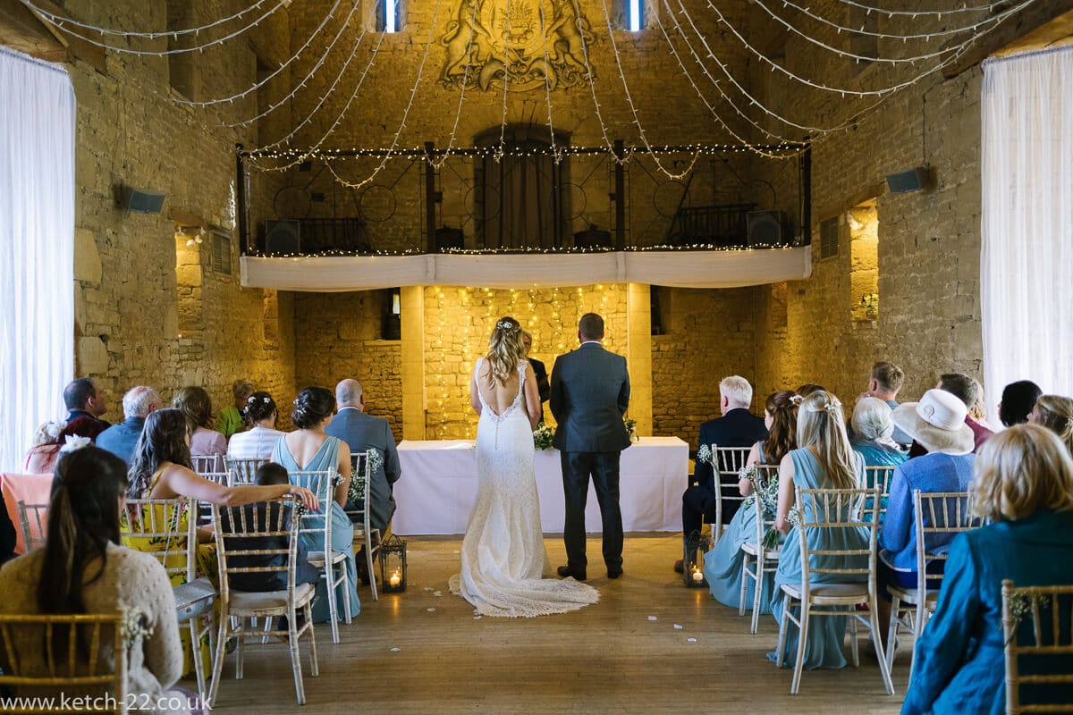 Weddings at The Great Tythe barn ceremony room 
