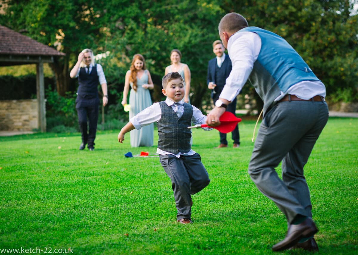 Garden games at weddings at The Great Tythe Barn