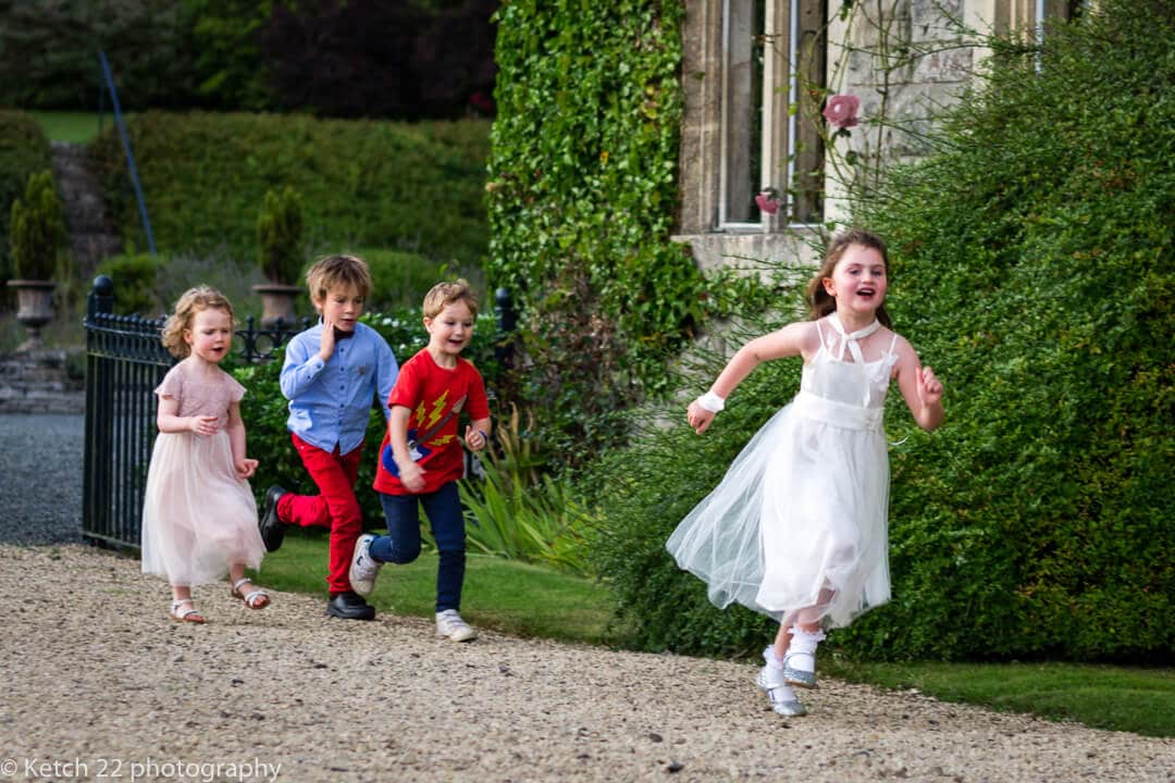 Kids playing at wedding