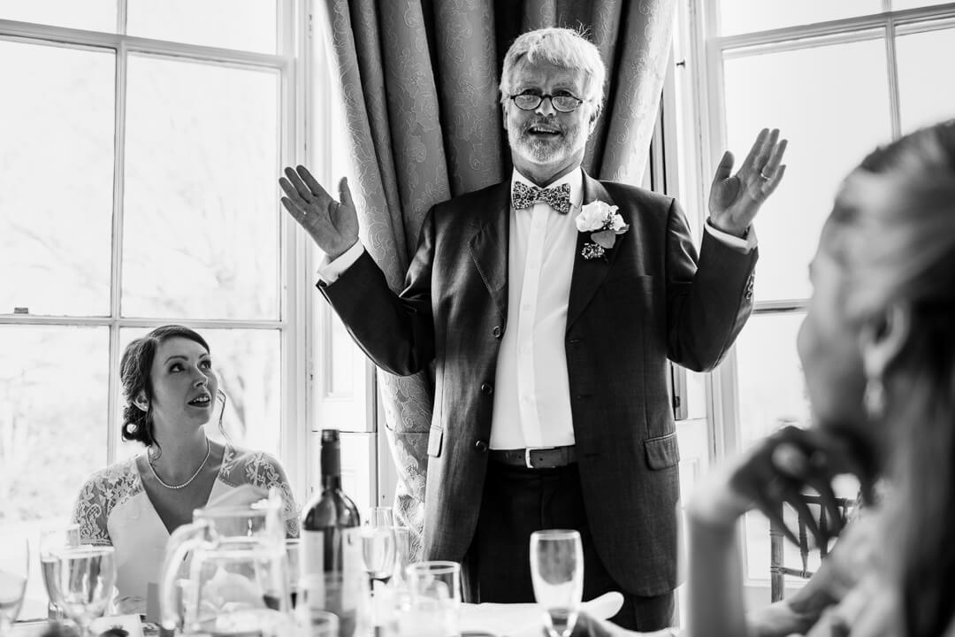 Father of bride making speech at Homme House wedding