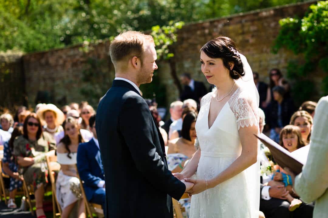 Open air wedding ceremony at Homme House