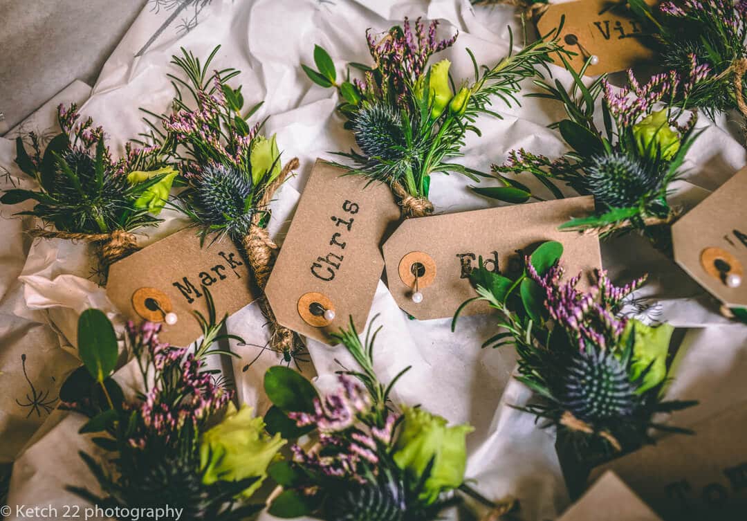 Detail photo of flowers at wedding