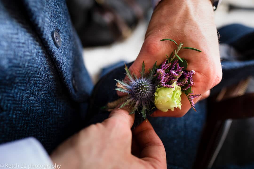 Detail photo of flowers at wedding