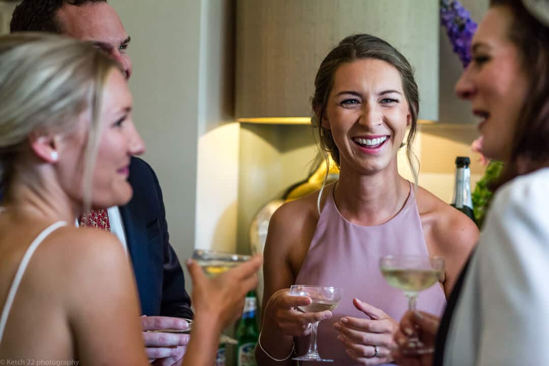 Bridesmaid laughing at No 38