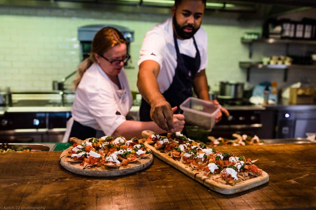 Chef making pizza at no 38 wedding Cheltenham