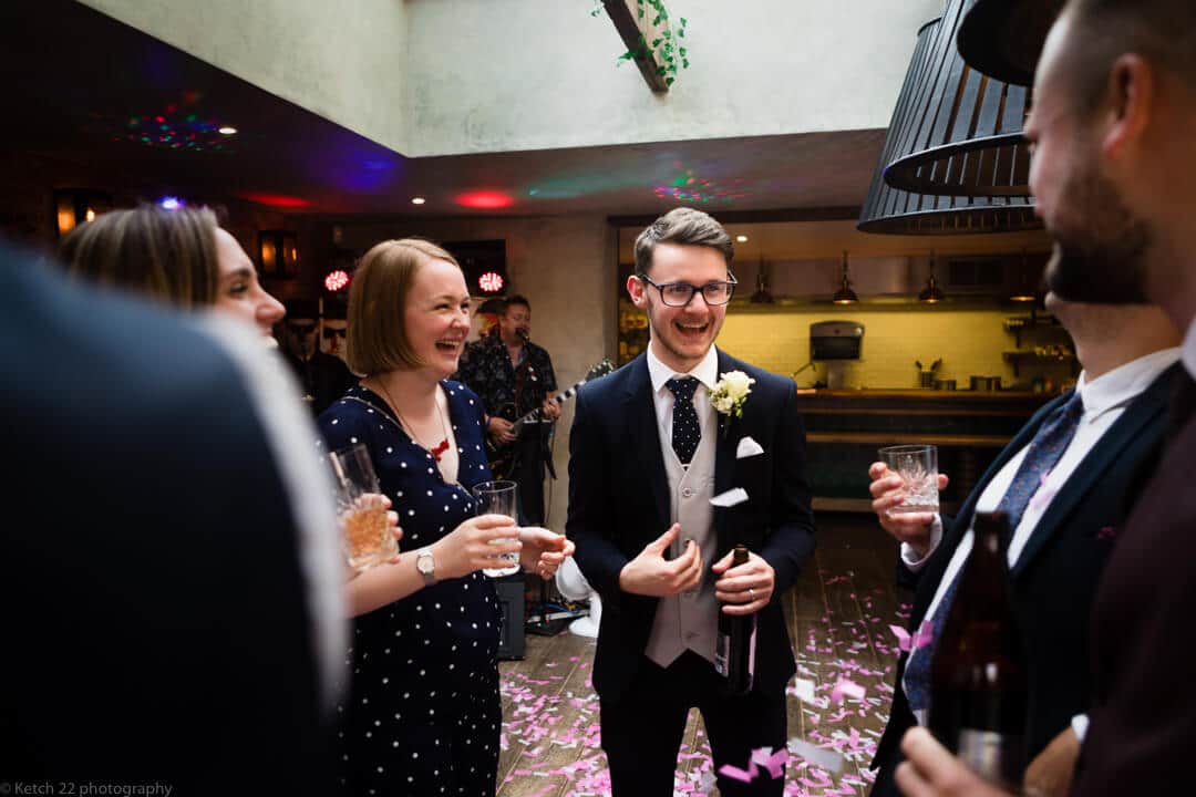 Best man at Cheltenham wedding reception