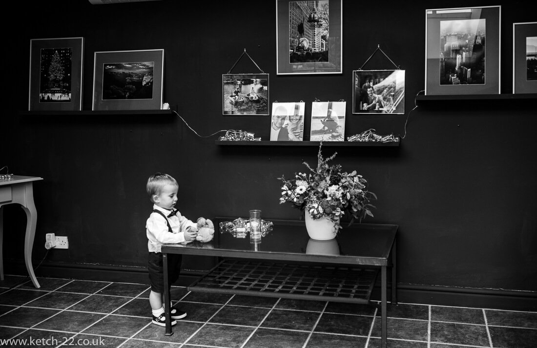 Portrait of page boy - Winchcombe wedding photographer