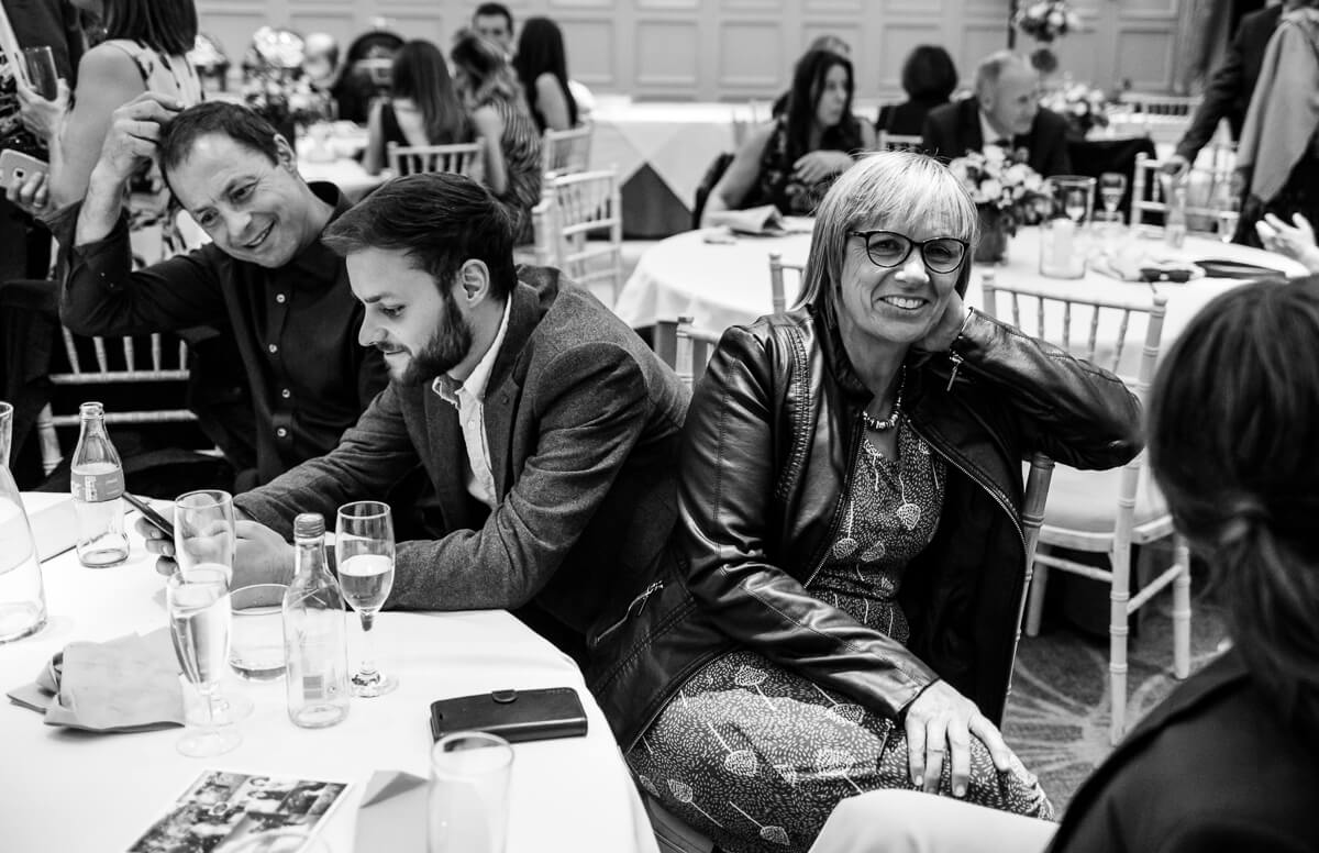 Wedding guests relaxing