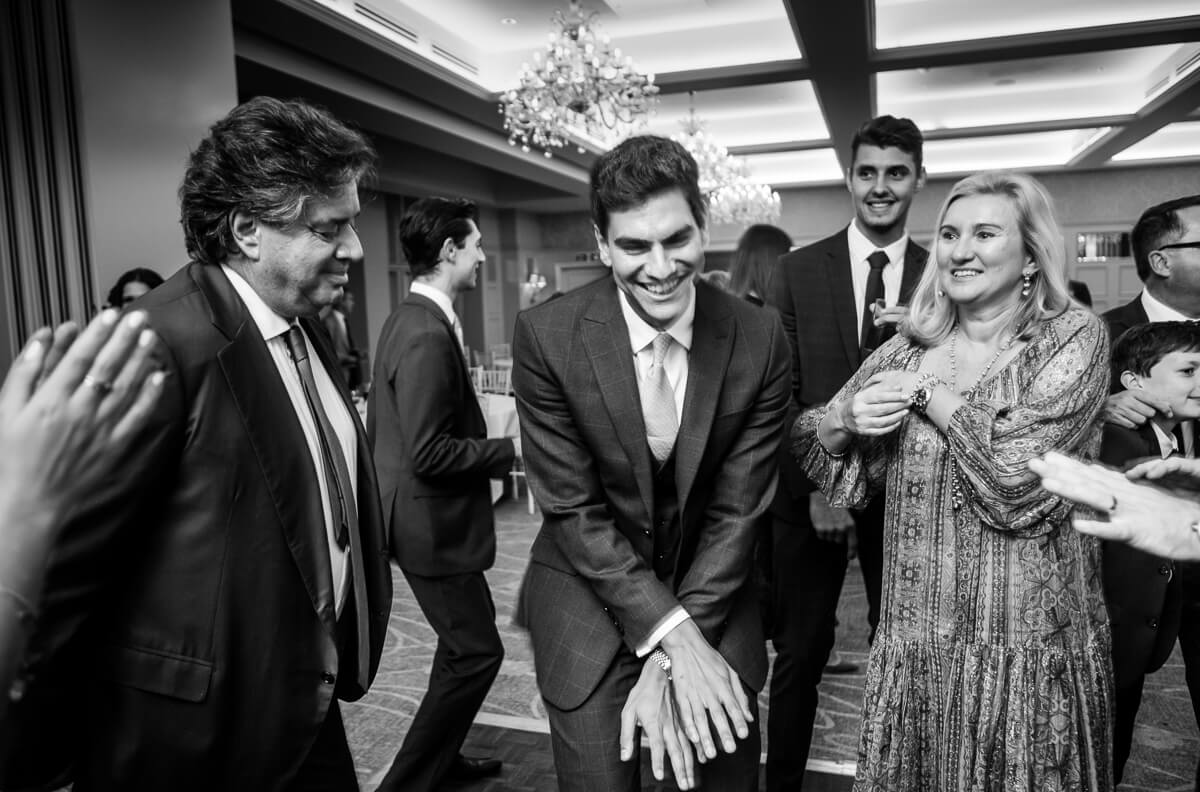 Guests dancing at wedding reception