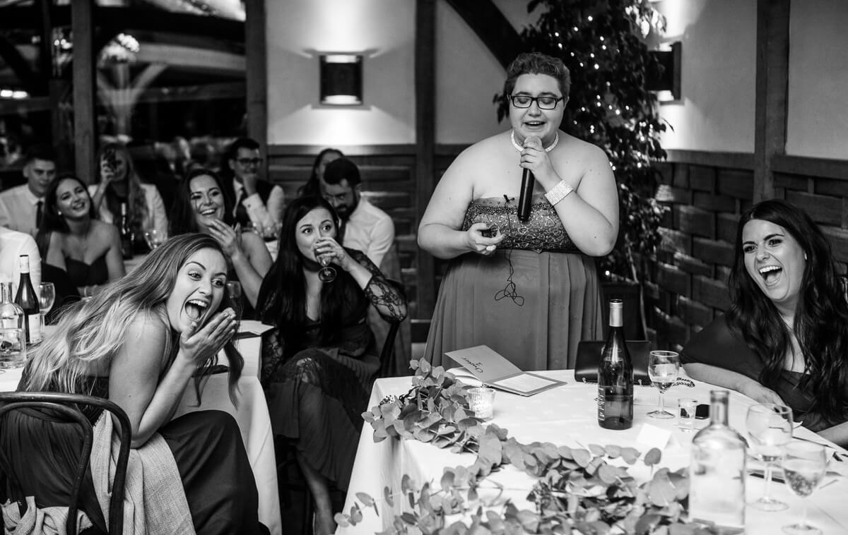 Brides sister makes wedding speech